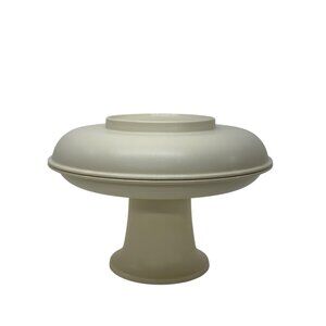 VTG Tupperware Mini Serve-It-All 5.25" Tall Cake / Pedestal Server Almond Color